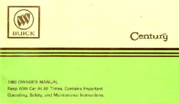 1983 Buick Century Owner's Manual