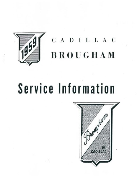 1959 Cadillac Eldorado Brougham Factory Shop Service Manual