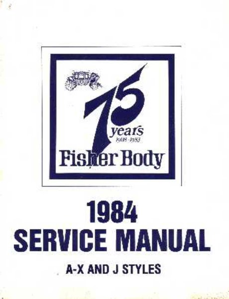 1984 Buick Cadillac Chevrolet Body Shop Service Repair Manual Book Engine