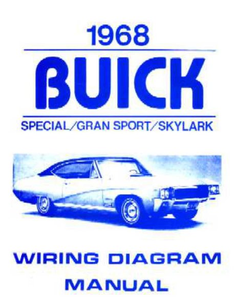 1968 Buick Gran Sport, Skylark, Special Wiring Diagrams Manual