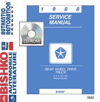 1988 DODGE D/W 150-350 TRUCK & RAMCHARGER Body, Chassis & Electrical Service Manual sample image