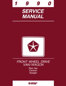 1990 Chrysler Town & Country, Caravan, Voyager Factory Shop Service Manual