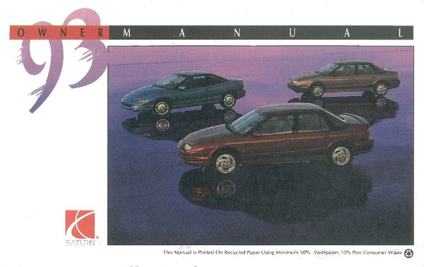 1993 Saturn All Models Owner's Manual