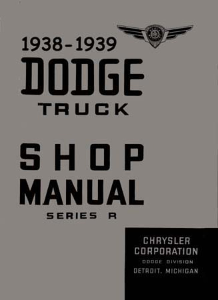 1938 1939 Dodge Truck Shop Service Repair Manual
