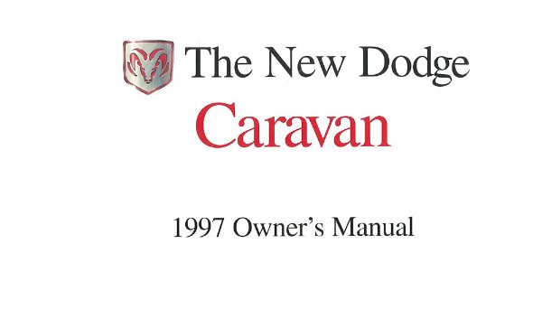 1997 Dodge Caravan Owner's Manual