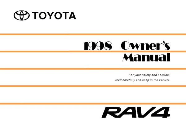 1998 Toyota Rav4 Owner's Manual