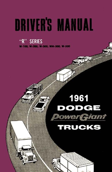 1961 Dodge R Series Truck Owner's Manual