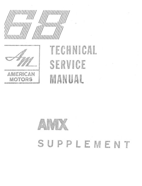 1968 AMC AMX Factory Shop Service Manual