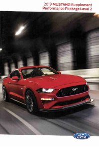 2019 Ford Mustang Performance Package Level 2 Supplement ONLY Owner's Manual