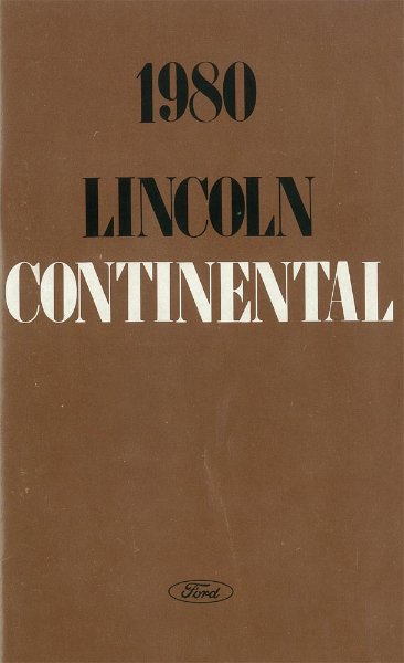 1980 Lincoln Continental Owner's Manual