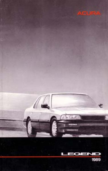 1989 Acura Legend Owner's Manual