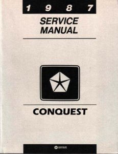 1987 Chrysler Conquest Factory Shop Service Manual