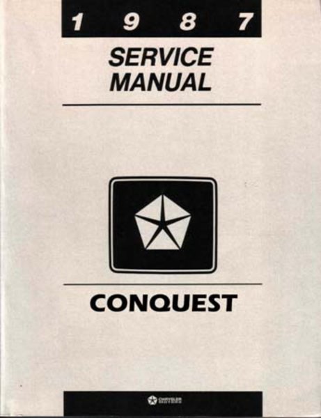 1987 Chrysler Conquest Factory Shop Service Manual