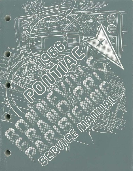 1986 Pontiac Bonneville, Grand Prix, Parisienne Factory Shop Service Manual