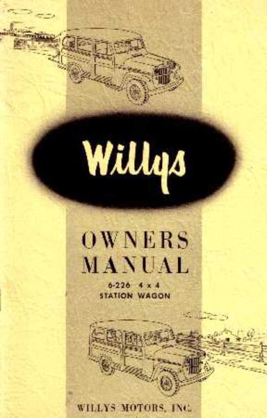 1954 Jeep 6-226, 4 X 4, Station Wagon Owner's Manual