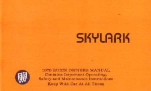 1979 Buick Skylark Owner's Manual