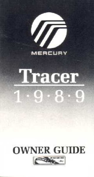 1989 Mercury Tracer Owner's Manual