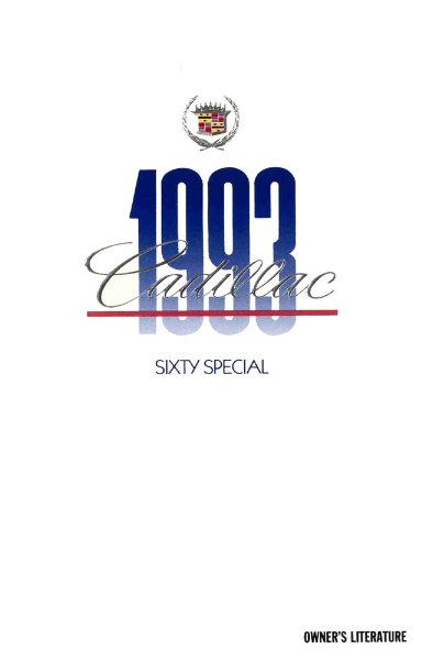 1993 Cadillac Sixty Special Owner's Manual