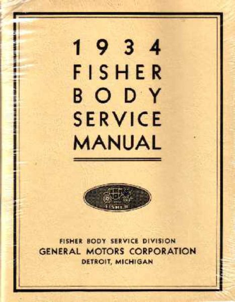 1934 Buick Cadillac Chevrolet Fisher Body Service Shop Repair Manual Glass Trim