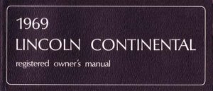 1969 Lincoln Continental Owner's Manual