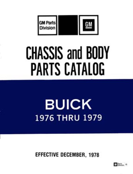 1976–1979 Buick All Models Parts Book