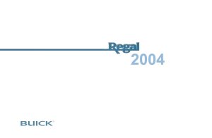 2004 Buick Regal Owner's Manual