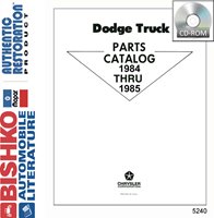 1984-85 DODGE TRUCK Body & Chassis, Text & Illustration Parts Book sample image
