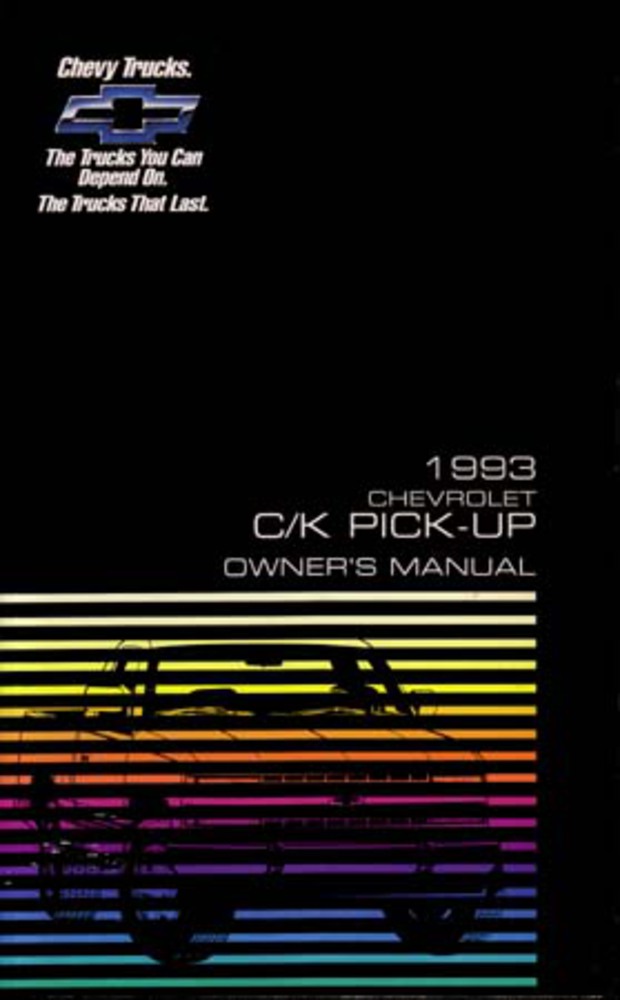 1993 Chevrolet C K Pickup Truck Owners Manual User Guide Operator Book
