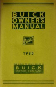 1935 Buick All Models Owner's Manual