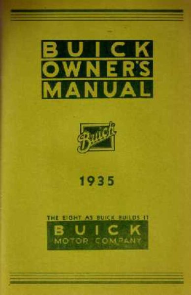 1935 Buick All Models Owner's Manual