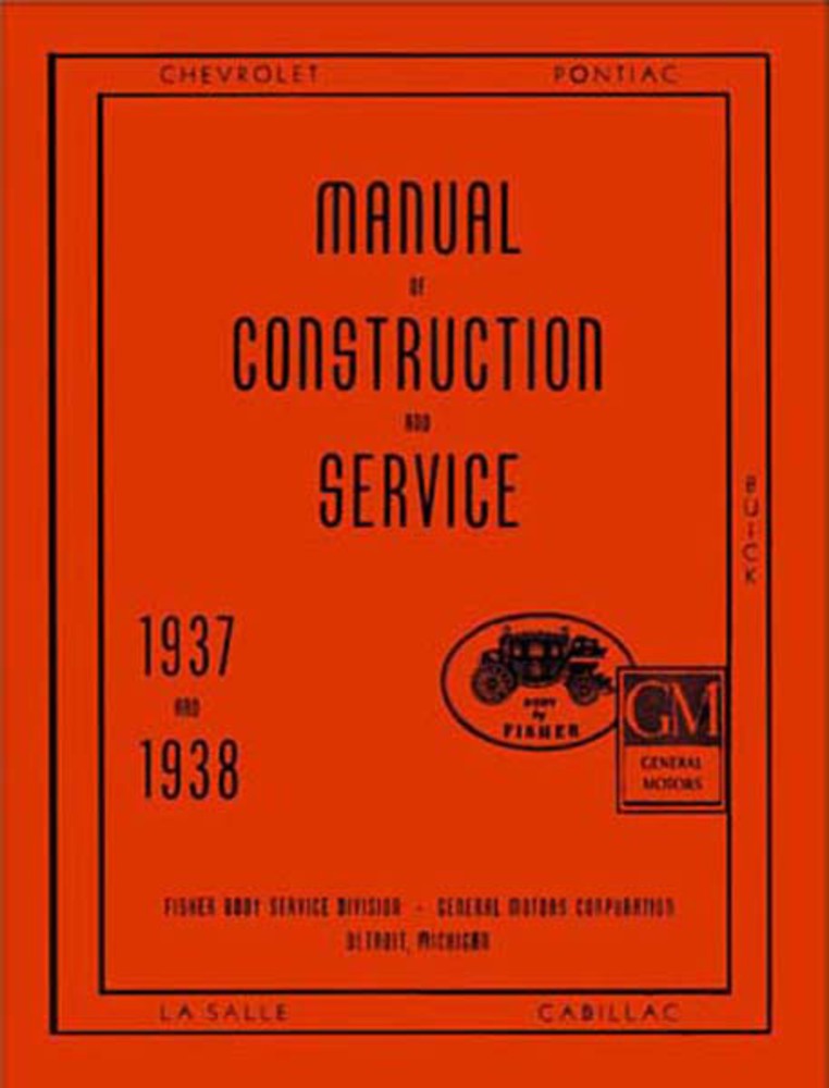 1937 1938 Buick Cadilalc Chevrolet Service Shop Repair Manual