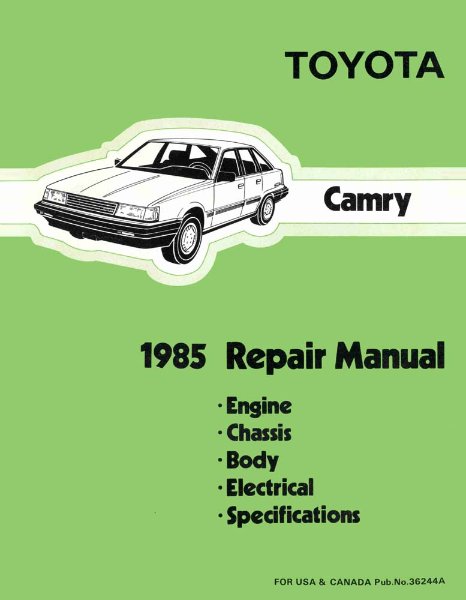 1985 Toyota Camry Factory Shop Service Manual