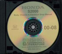 2000-08 HONDA S2000 Body, Chassis & Electrical Service Manual w/ETM Manual sample image