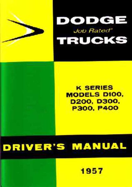 1957 Dodge K Series Owner's Manual