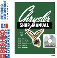 1951-52 CHRYSLER Body, Chassis & Electrical Service Manual sample image