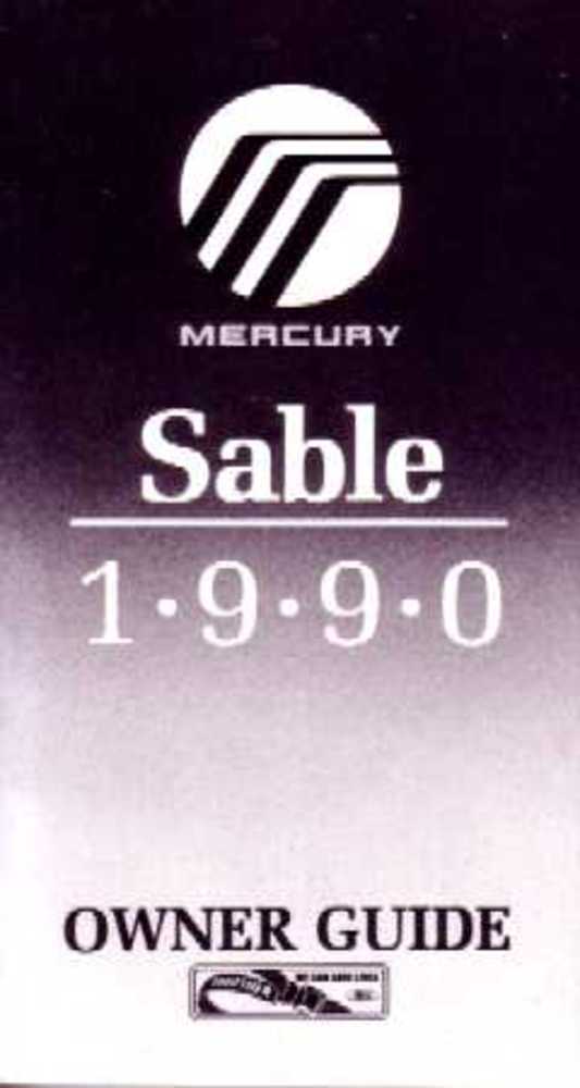 1990 Mercury Sable Owners Manual User Guide