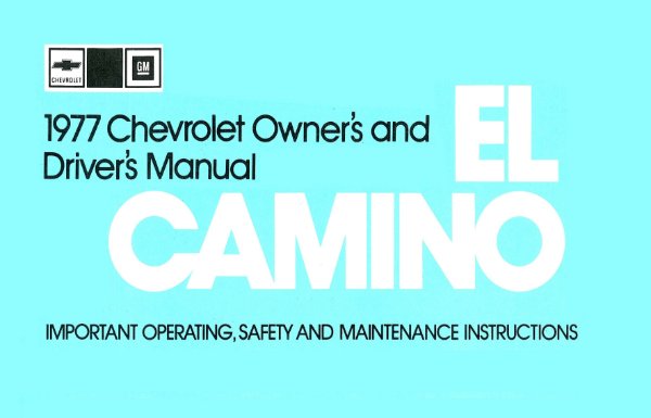 1977 Chevrolet El Camino Owner's Manual