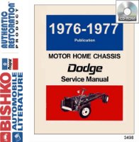 1976 1977 Dodge Motor Home Shop Service Repair Manual PDF Engine Electrical sample image