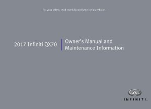 2017 Infiniti QX70 Owner's Manual