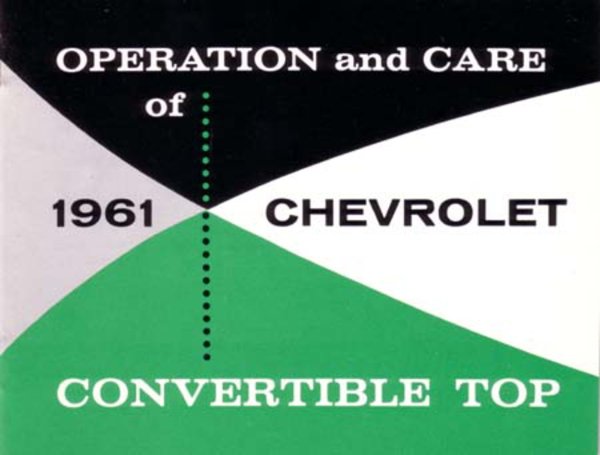 1961 Chevrolet Convertible Top Owner's Manual