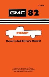 1982 GMC Light Duty Pickup Owner's Manual