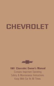 1981 Chevrolet Caprice, Impala Owner's Manual