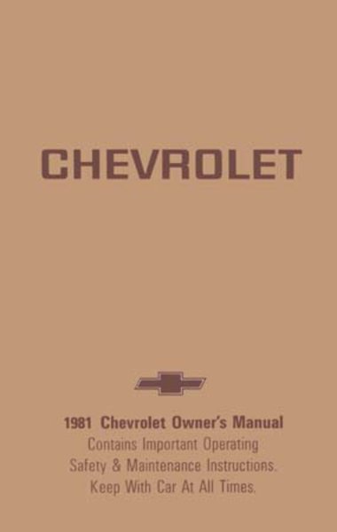 1981 Chevrolet Caprice, Impala Owner's Manual