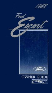 1988 Ford Escort Owner's Manual