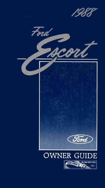 1988 Ford Escort Owner's Manual