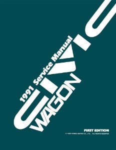 1991 Honda Civic Wagon Factory Shop Service Manual