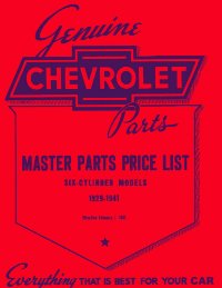 1929 1938 1939 1940 1941 Chevrolet Parts Numbers Book List Guide Interchange