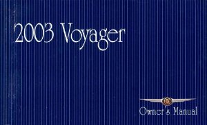 2003 Chrysler Voyager Owner's Manual