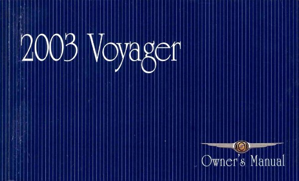 2003 Chrysler Voyager Owner's Manual