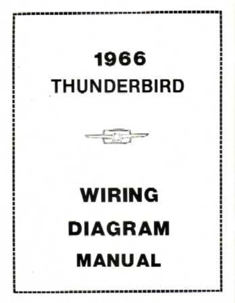 1966 Ford Thunderbird Wiring Diagrams Manual